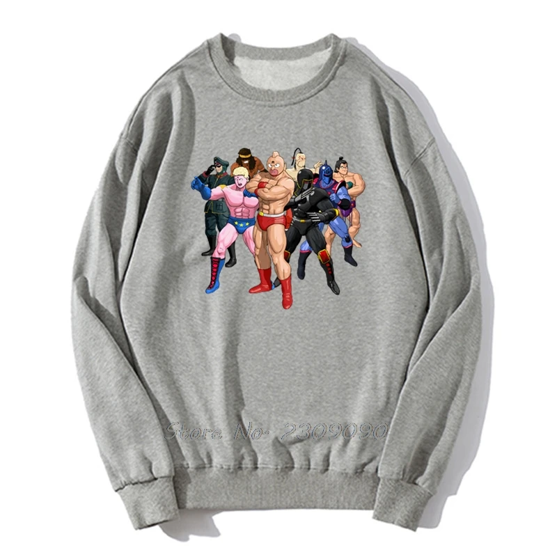 Kinnikuman Robin Mask Terryman Ramenman Warsman Brocken Jr. Black Hoodie Men Pullover Fleece Sweatshirts Anime Harajuku