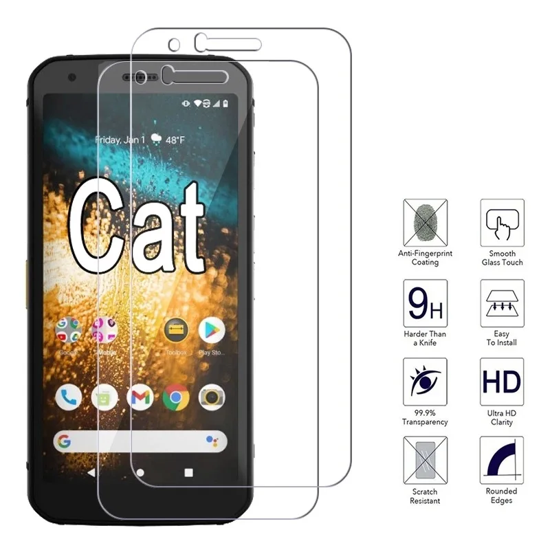 For Cat S62 Glass Phone Front Screen Protector Film 9H Tempered Glass On S62 Pro S52 Cover