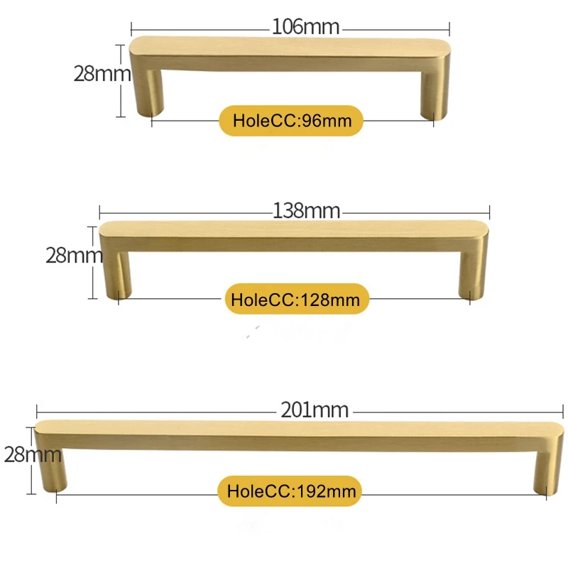 Brushed Sárgaréztábla konyhai szekrény knobs majd kezeli Arany Garas Rajzoló Konyhakredenc Iratszekrény Gardrób Port pulls kezeli modern-1pack