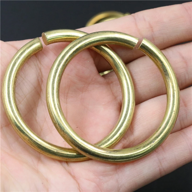 10pcs Solid brass Open O ring seam Round jump ring Garments shoes Leather craft bag Jewelry findings repair connectors