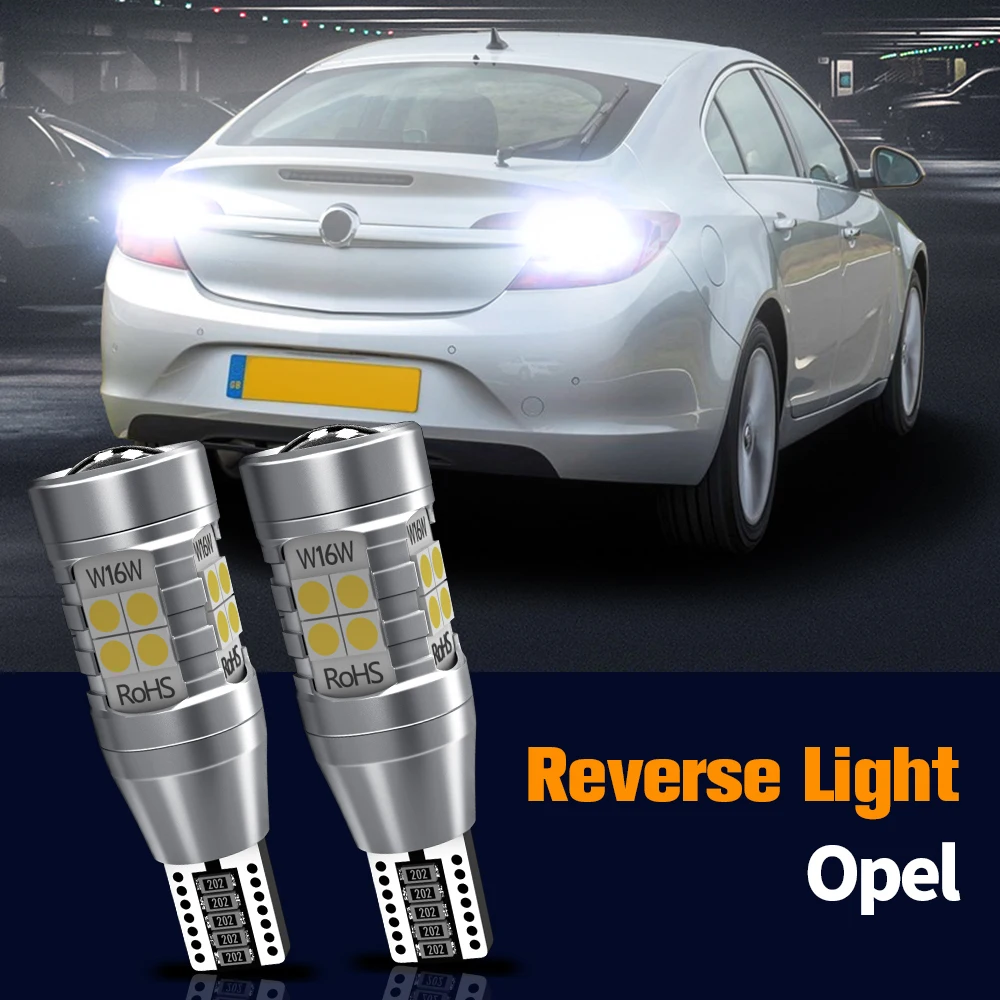 

2x LED Reverse Light Blub Canbus W16W T15 For Opel Agila B Ampera Antara A Astra J K Cascada Corsa F Grandland X Insignia Meriva