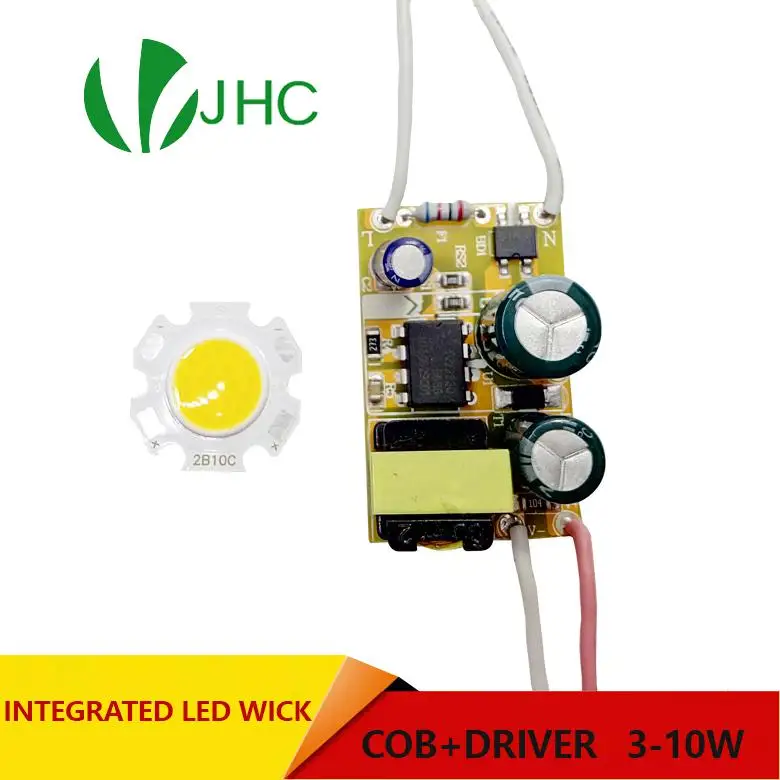 

3W 5W 7W 10W COB LED +driver power supply built-in constant current Lighting 85-265V Output 300mA Transformer DIY high brightnes