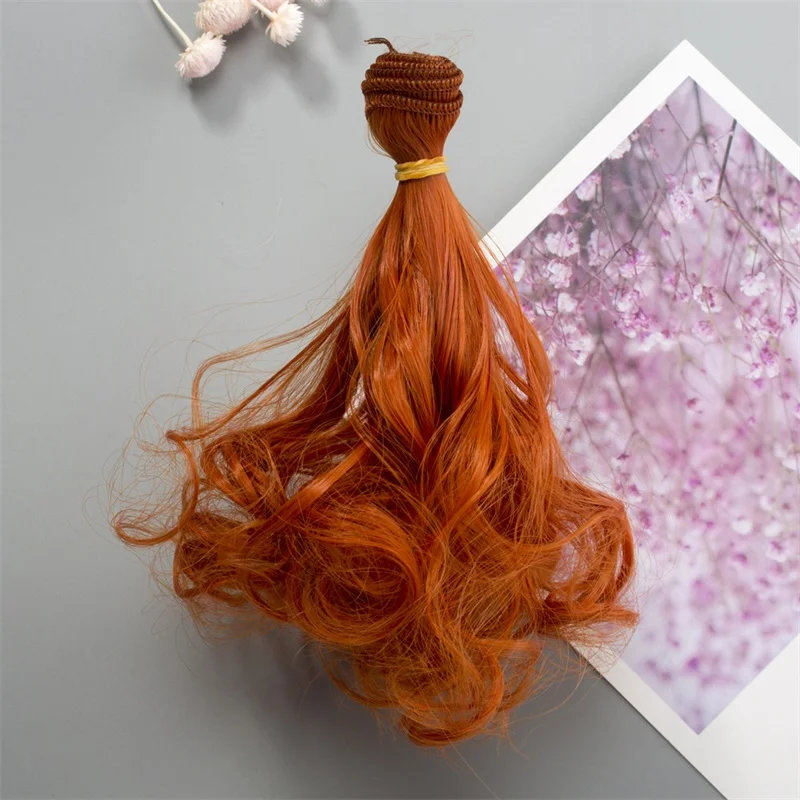 15*100cm BJD SD Curly Hair Extensions for All Dolls DIY Hair Wigs Heat Fiber Hair Wefts Doll Accessories