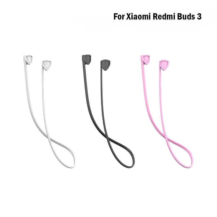 Cable de silicona antipérdida para Xiaomi Redmi Buds 3, soporte para auriculares inalámbricos, correa para el cuello