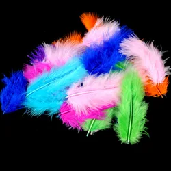 100PCs Natural Goose Feathers 7-10cm Small Floating Colourful Swan Feather Plume For Craft Wedding Jewelry Home Decoration