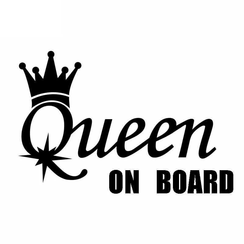 

Car Sticker Accessories QUEEN ON BOARD Vinyl Personalized Car Window Decorative Waterproof PVC 15cm X 10cm