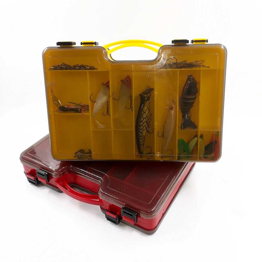 Large Capacity Multifunctional Double-sided Fishing Tackle Box Carp Fishing Accessories Storage Box Portable Bait Box