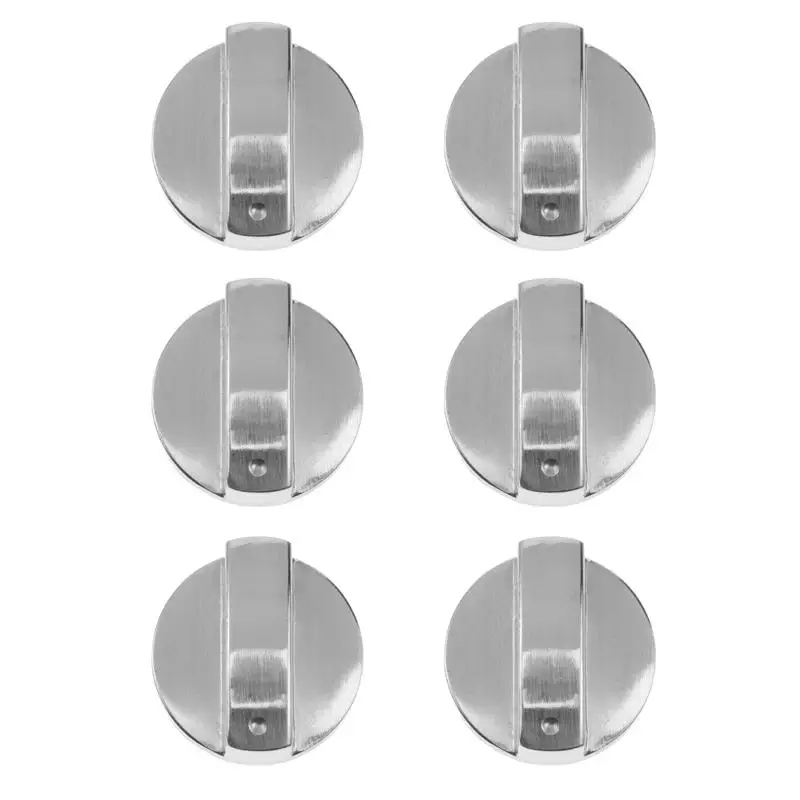 6PCS Zinc Alloy Gas Stove Embedded Stove Brushed Metal Knob Gas Stove Embedded Stove Wire Drawing Metal Knob