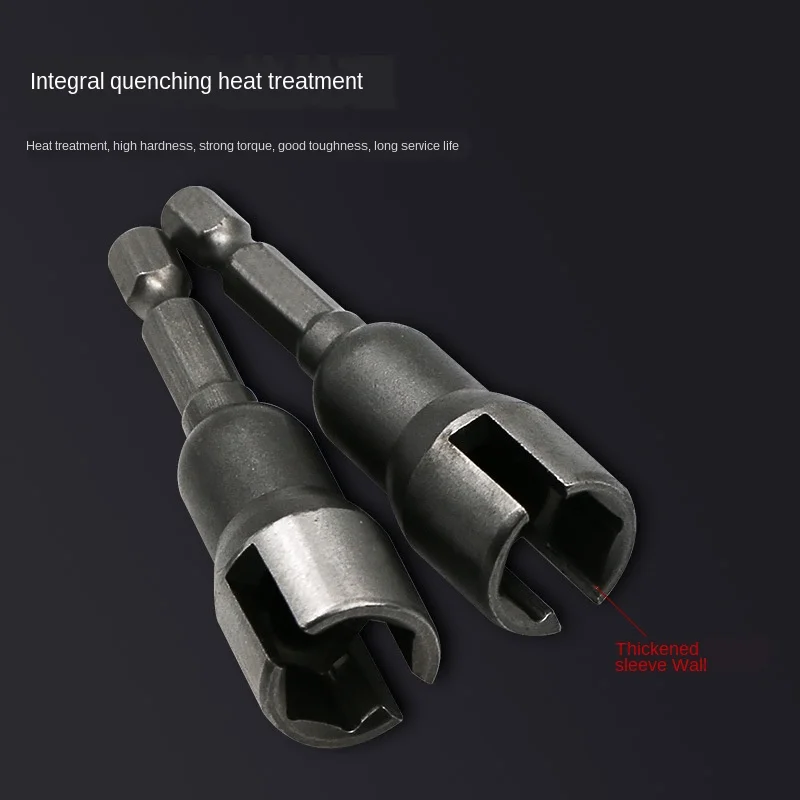 1/4นิ้ว6.35มม.ซ็อกเก็ตซ็อกเก็ต Hex Shank Nut สำหรับเครื่องมือ Slotted Butterfly Bolt Socket ประแจไขควงไฟฟ้าแขน