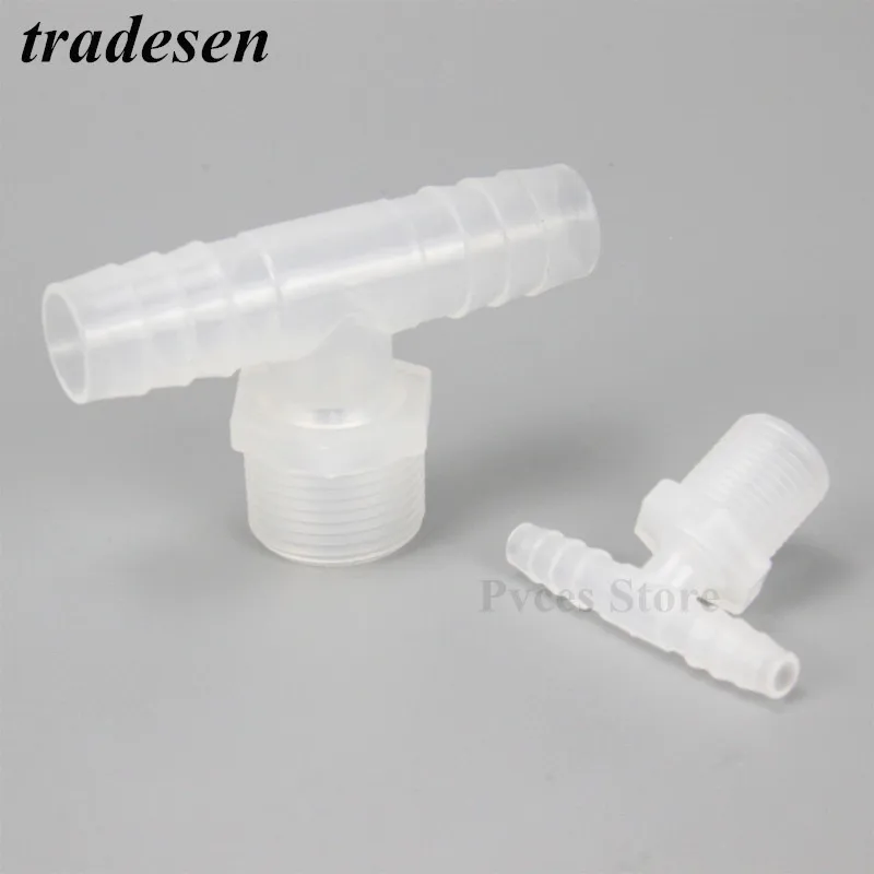 

G1/2 3/4 3/8 1/4 Male Thread To 8~12mm Tee Connector Aquarium Tank Air Pump Hose Pagoda Joint Garden Water Supply Pipe Fittings