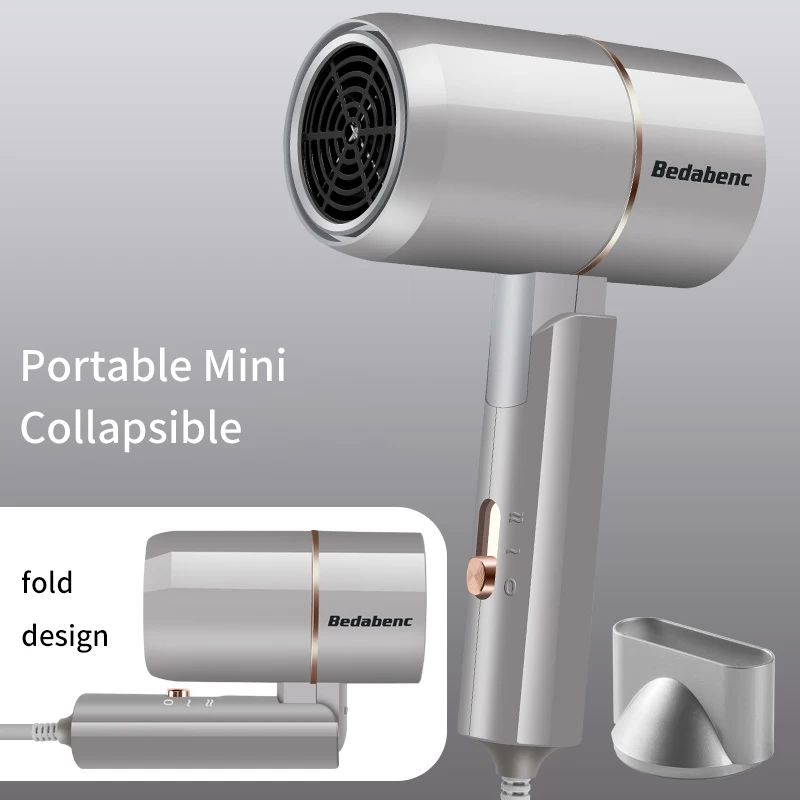 Mini martillo plegable para secar el pelo, secador de pelo portátil para estudiantes, viento fuerte, viento caliente y frío, aire, agua, martillo Lonic, soplador eléctrico Hai