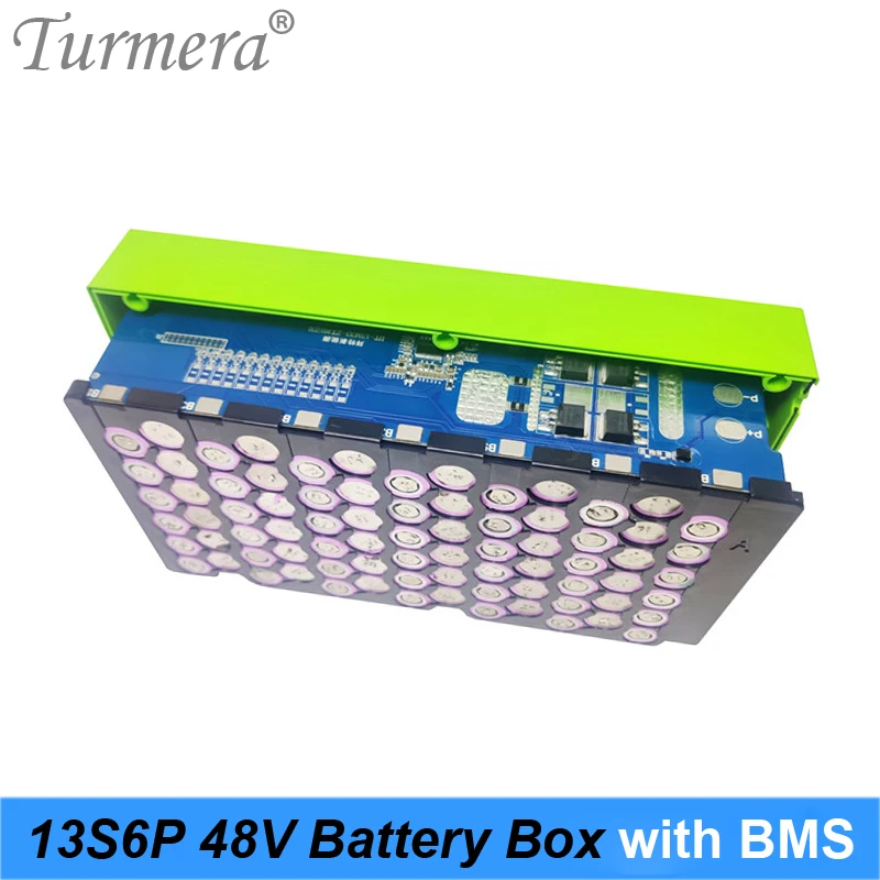 Turmera 13S6P 48V E-bike Lithium-Batterie Fall mit 15A 20A BMS Umfassen Halter und Streifen Nickel Für elektrische Fahrrad Batterie 48V Verwenden