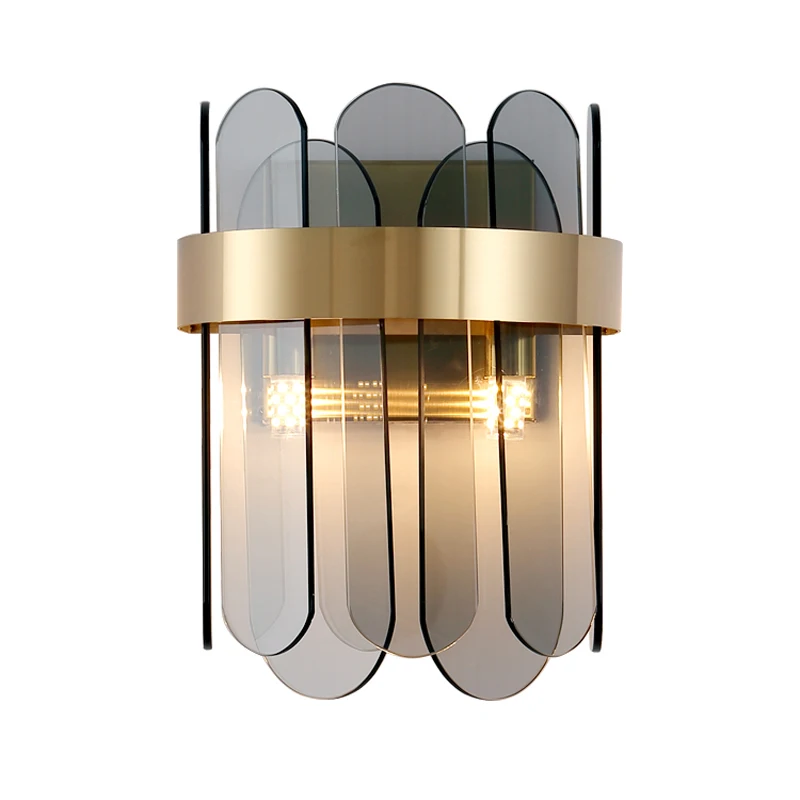 

LED Postmodern Glass Gold Grey Blue Designer LED Lamp LED Light Wall lamp Wall Light Wall Sconce For Bedroom Corridor