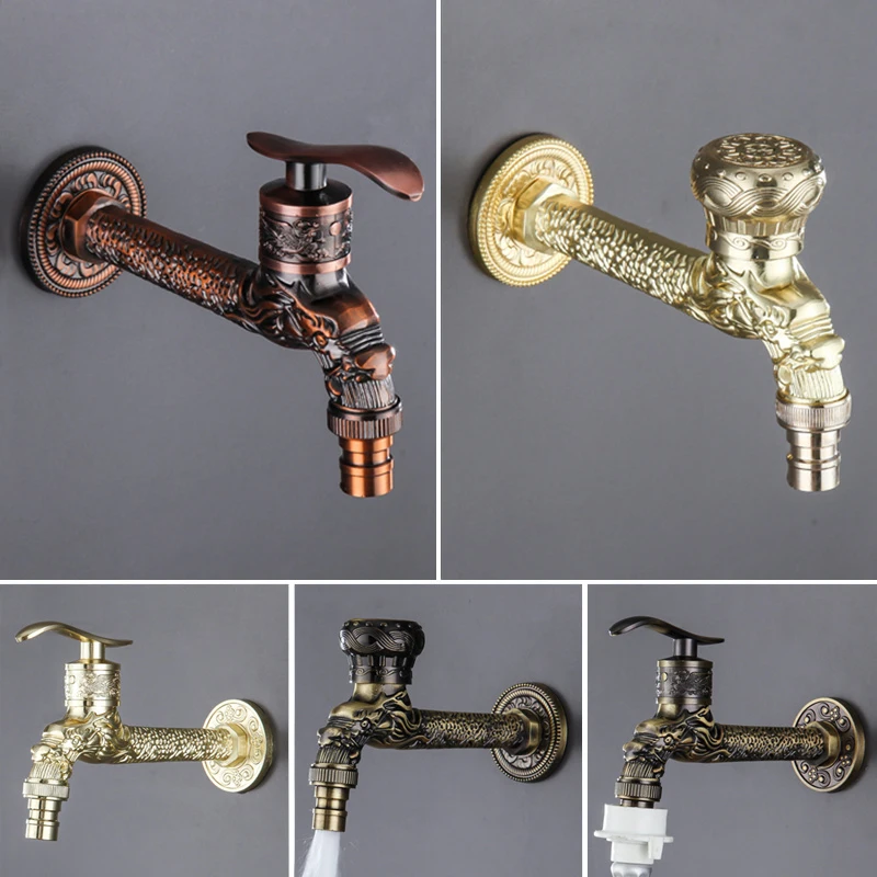 Zinc alloy Outdoor Garden Faucet Washing Machine Bibcock Garden Watering Hose Adapter Faucet Connector Mixer Watering Fitting