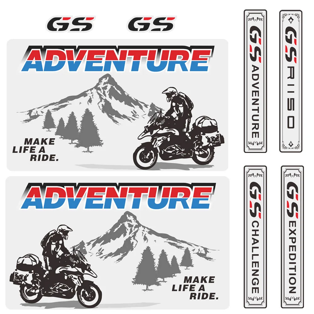 

Motorcycle Tail Top Side Boxs Cases Panniers Luggage Aluminium Stickers Decals ADV GS Adventure For BMW R1150GS R1150 1150