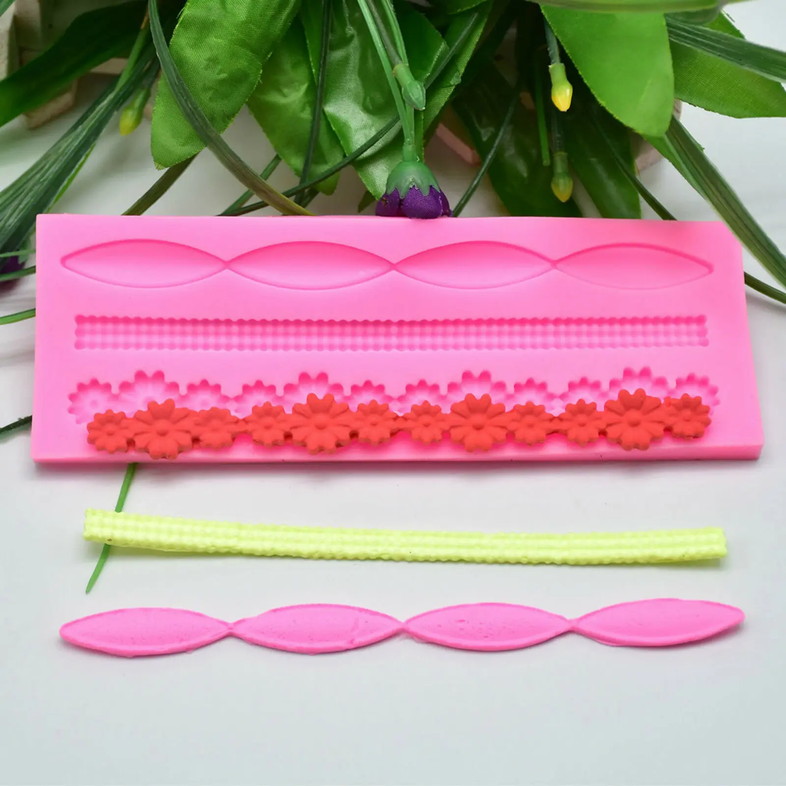 Silicone Necklace Mold Fondant Mat Lace Baking Mould Cake Decorating Sugar Craft