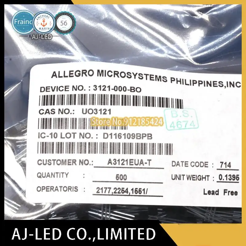 10 pçs/lote A3121EUA-T hall sensor hall efeito interruptor hall elemento marca: a21e dip TO-92S