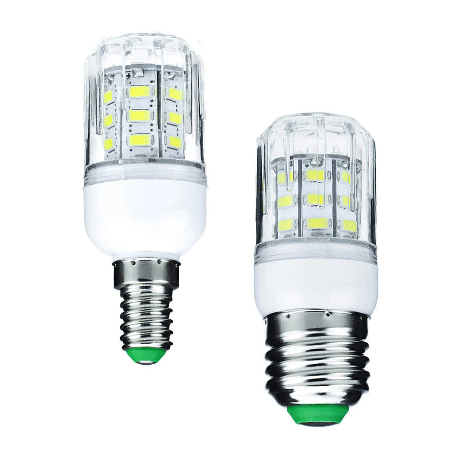 Bombillas LED de maíz para el hogar, lámpara blanca de alta potencia, 27LED, 7W, 5730 SMD, 110V, 220V, 12V, 24V, E14, E27, tornillo SES ES