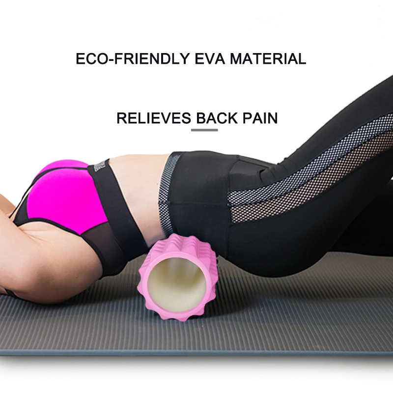 30cm Deep Tissue Foam Roller Massage Tool Pain Relief Training Fitness Pilates Sports Muscle Relaxation Yoga Column Gym Exercise