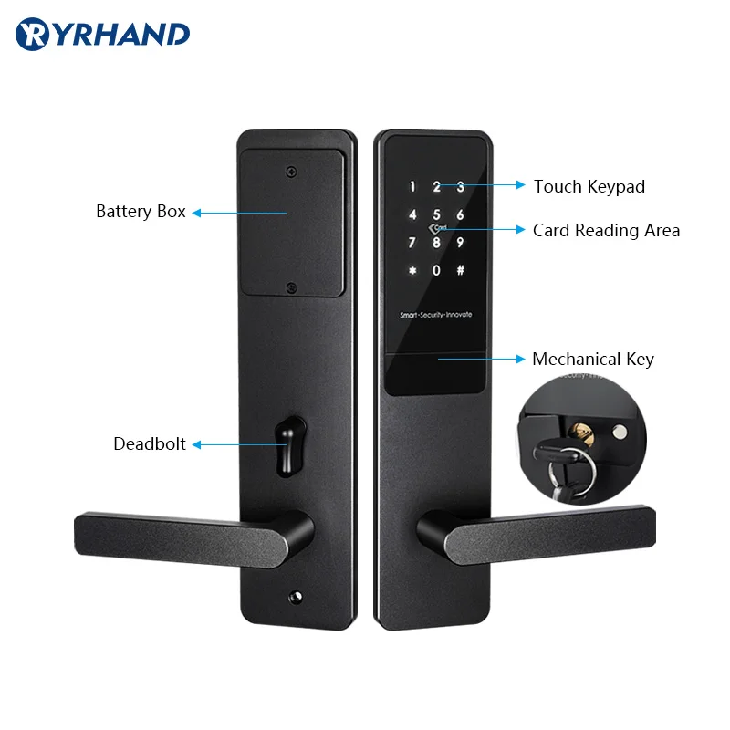 TTlock App Electronic Digital Lock Keyless Security Lock Smart Touch Screen Lock For Home/Office/Airbnb Apartment Gate Lock