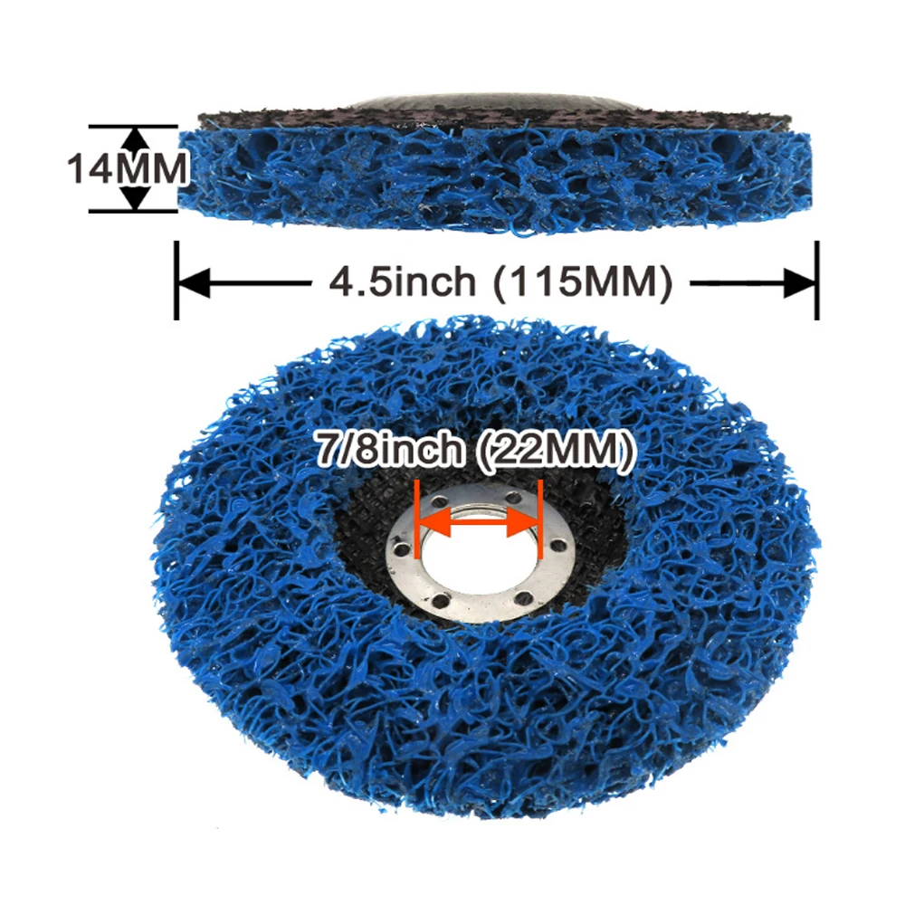 1 sztuk 4.5 "115mm Poly Strip tarcza ścierna odrdzewiacz farby czyste ściernice do szlifierki kątowej samochodów ciężarowych motocykle