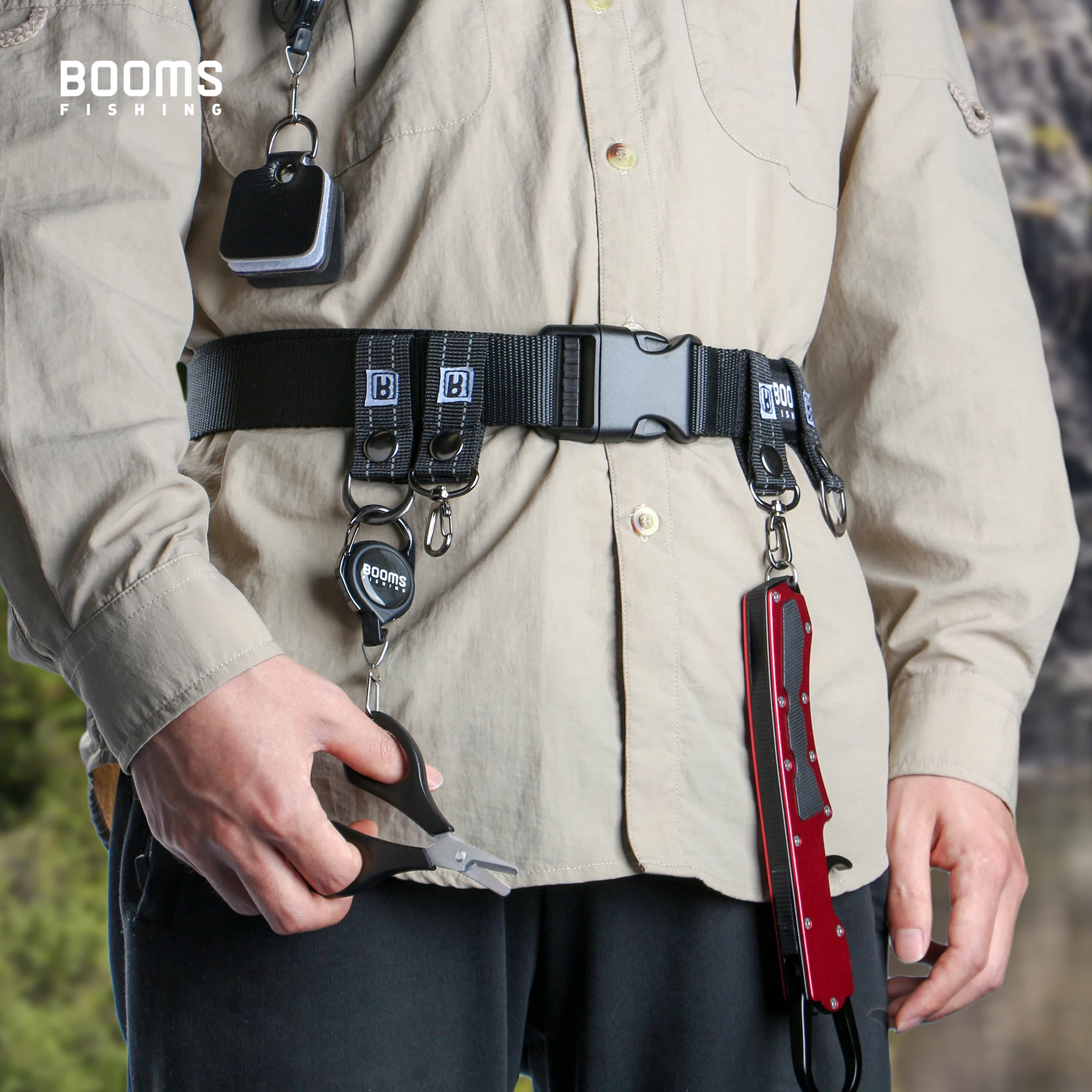 Booms Fishing FB2 Fishing Belt Lightweight Fishing Tools Equipment Accessories Wader Fighting Waist Belts