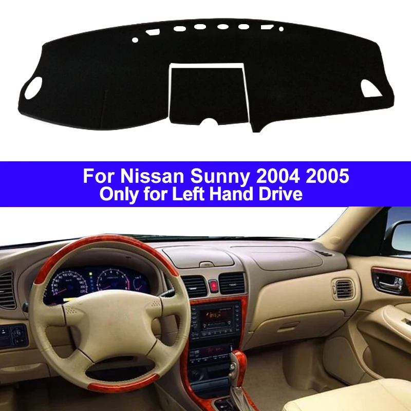 Car Inner Auto Dashboard Cover Dashmat Carpet Dash Mat Cushion cape Sun Shade 2 Layers For Nissan Sunny 2004 2005