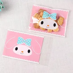 100 pcs/lot 10*13cm Cute Plastic Candy Bag Self-Adhesive Cookies Packaging Bags for biscuits Snack Cake Wedding Gift Bags