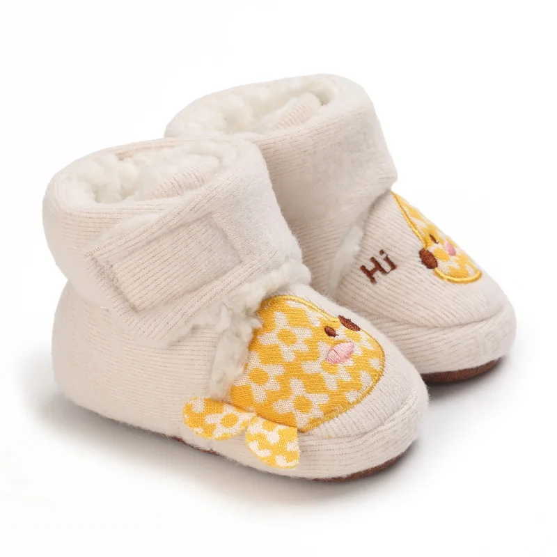 Bebê inverno bonito prewalker sapatos recém-nascidos da criança do bebê meninas meninos botas de caminhada quente acolhedor sapatos de bebê macio pelúcia booties