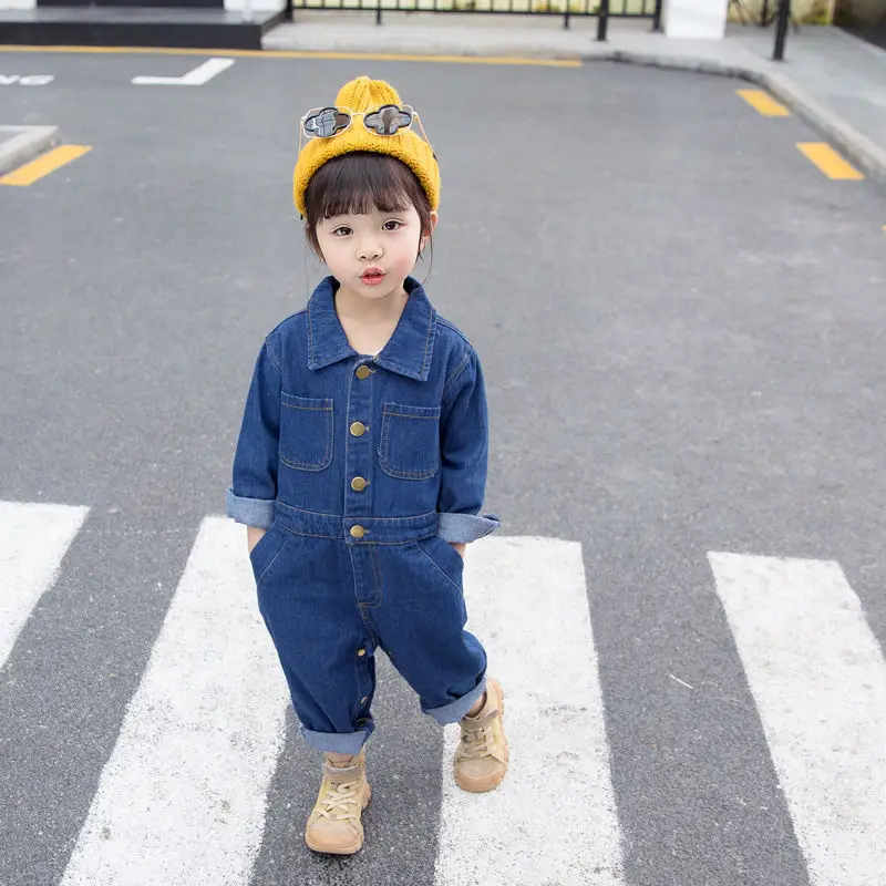 CNFSNJ Baby Rompers Newborn Girls One Piece Jumpsuits Navy Jean Infantil Bebes Sleeveless Playsuits Children Overalls Clothes