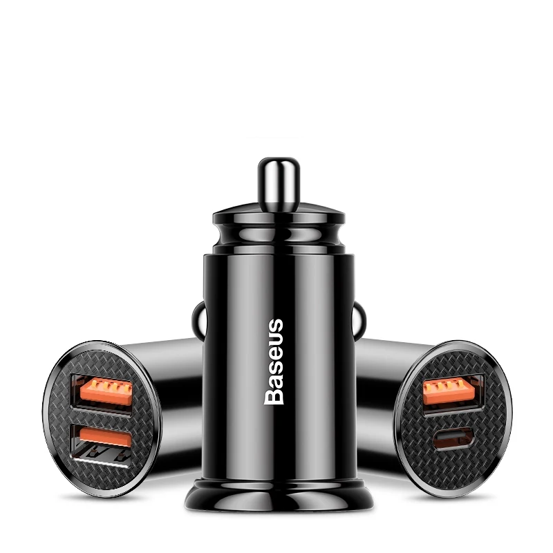 Baseus Ładowarka samochodowa USB Quick Charge 4.0 QC4.0 QC3.0 PPS SCP 5A PD Type C 30W Szybka samochodowa ładowarka USB do iPhone'a Xiaomi Telefon komórkowy — zdjęcie produktu 7