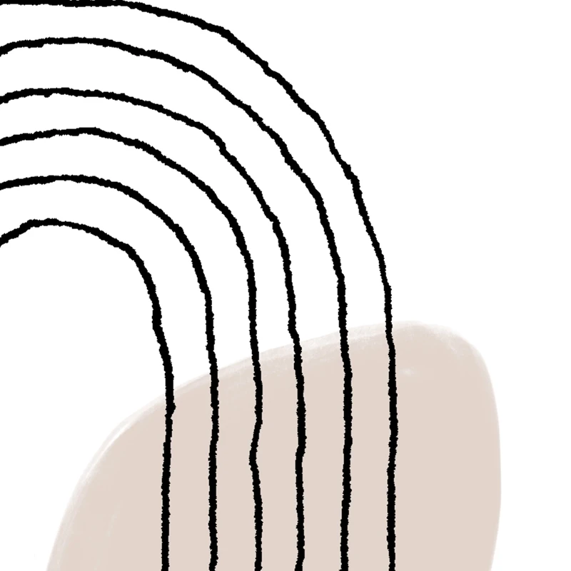 قوس قزح مجردة اللوحة دائرة الهندسة خط الحديثة الحد الأدنى طباعة محايد جدار صورة فنية الشمال المشارك ديكور غرفة المنزل