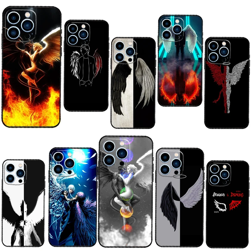 Чехлы Devil Angel для iPhone 12 13 Pro X XS XR 7 8 Plus 11 14 15 Pro Max SE2, чехол с полным покрытием
