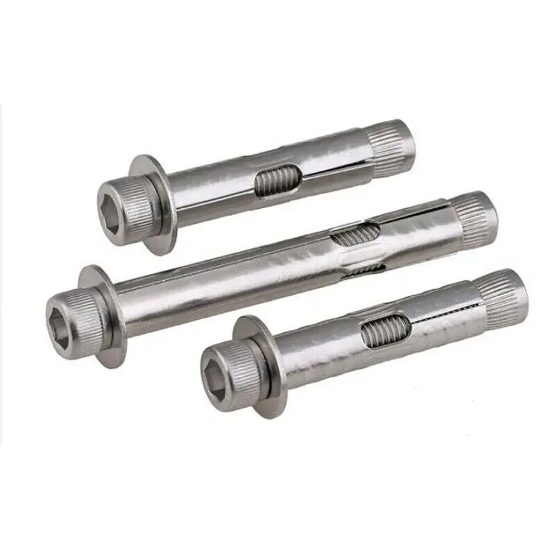 Vis d'expansion intégrée à tête hexagonale M6 M8 M10 M12, boulon d'ancrage en béton à expansion interne Allen en acier inoxydable 304