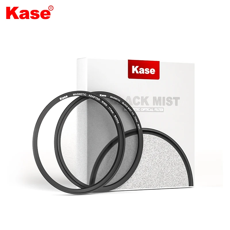 Kase 67/72/77/82mm Magnetic MC Black Mist 1/4 Filter Soft Focus Optical Glass,with Magnetic Adapter Ring