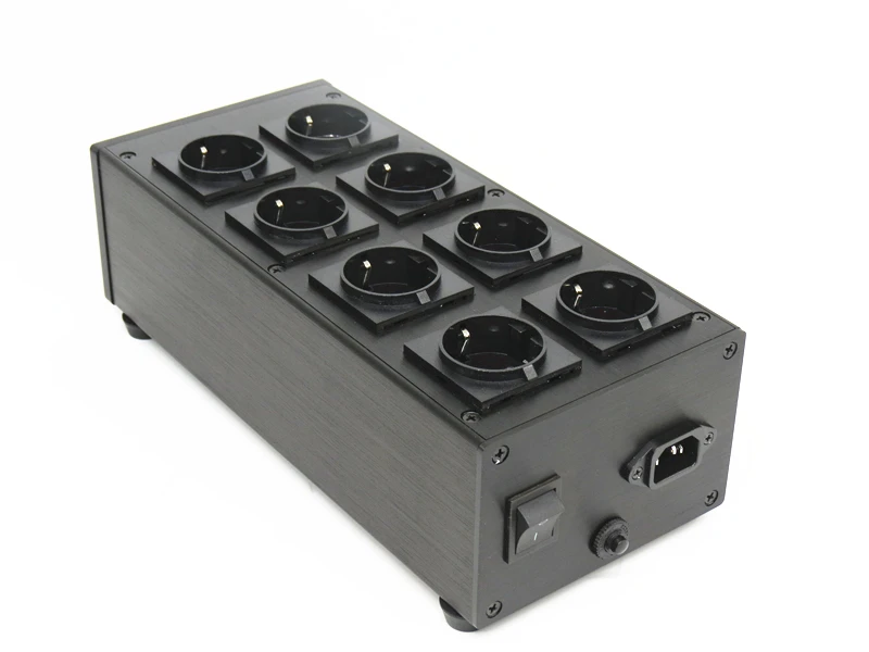 Alta fidelidade filtro de energia áudio ruído ac filtro de energia condicionador de energia purificador proteção contra surtos com tomadas da ue tira energia