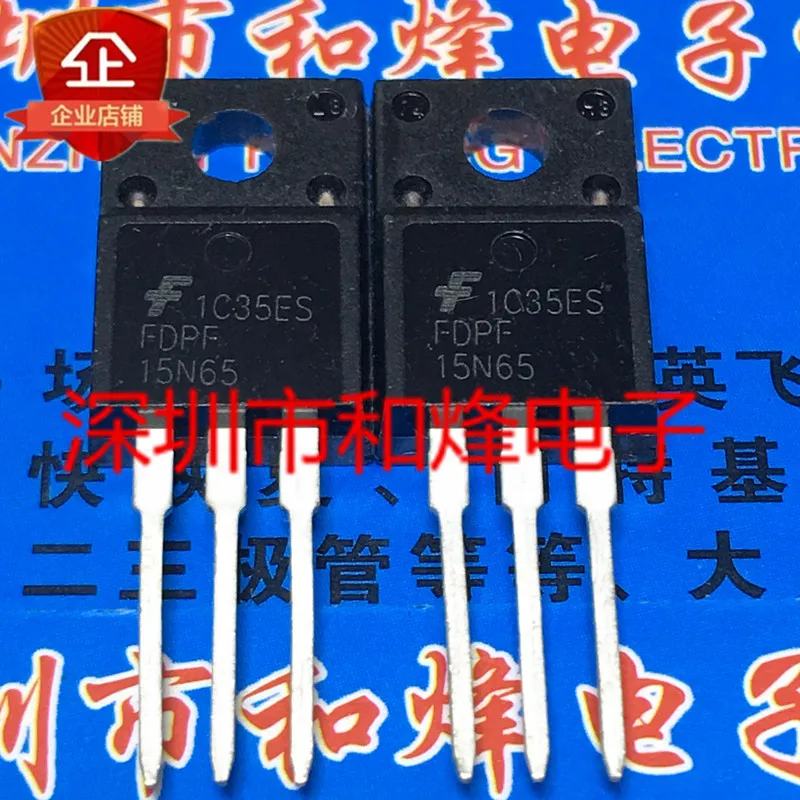 

10PCS FDPF15N65 TO-220F 650V 15A