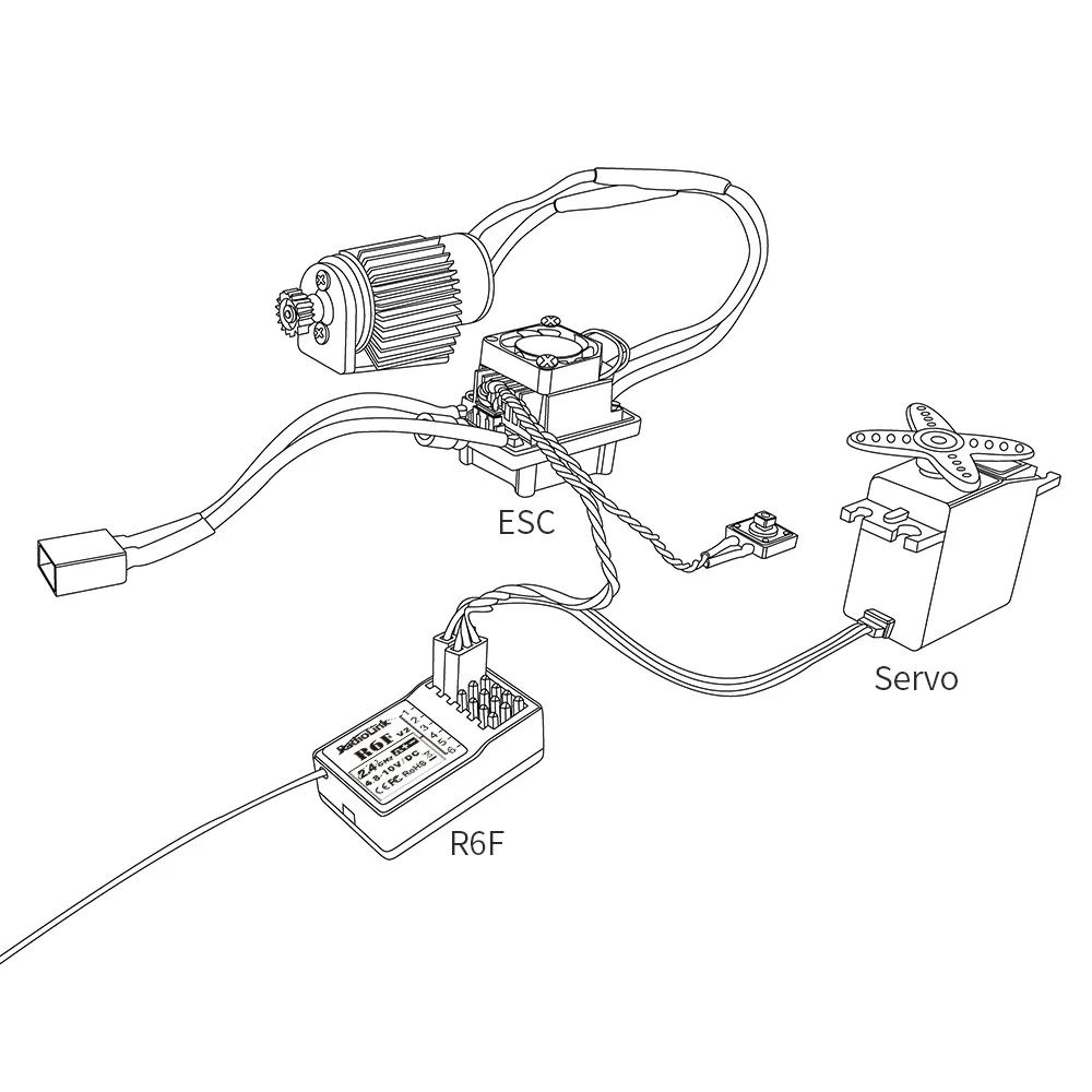 Radiolink R6F ricevitore 6 canali 2.4GHz per RC trasmettitore Radio per auto e barca telecomando RC6GS V2/RC4GS V2/T8FB/T8S