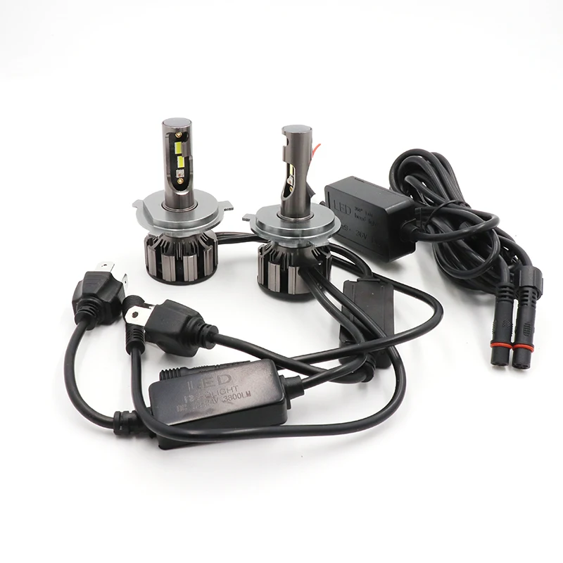 Niscarda 2Pcs H4 H1 H3 H7 H8 H11 9005 9006 80W Car LED RGB Headlight Kit Phone APP Control Bulb Lamp