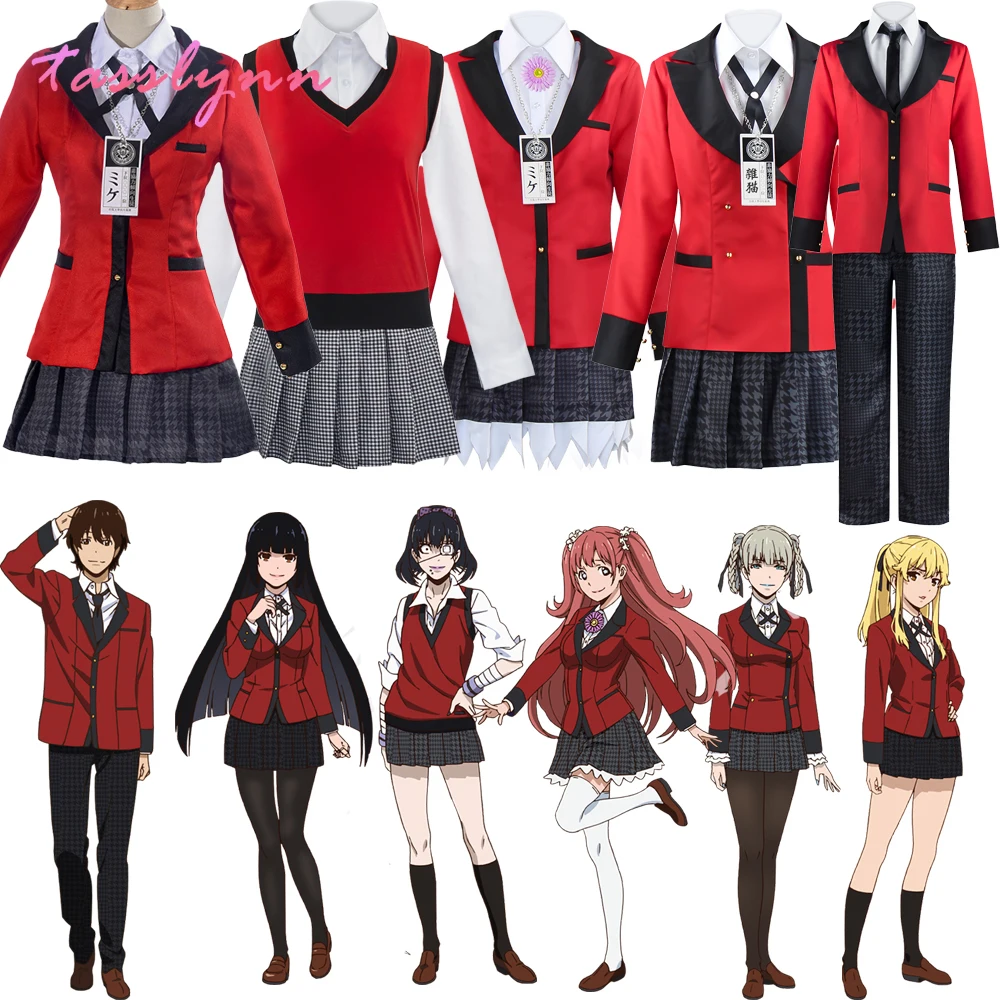 

Косплей Аниме Kakegurui Yumemite Yumemi компульсивный геймблер джабами юмеко риота сузуй костюм японская униформа Одежда для девушек