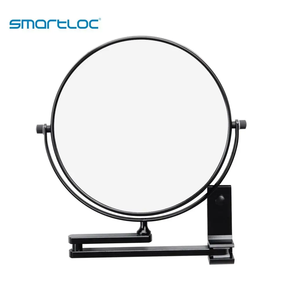 smartloc Foldable Aluminum 1X3X Magnifying Bathroom Mirror Smart Mirror Makeup  Wall Mounted Mirror Bathroom Mirror Black Mirror