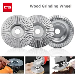 4in Wood Grinding Wheel Angle Grinder Disc Carbide Coating 16 Hole Rotary Carving Abrasive Tool Angle Grinder Wood Shaping Disc