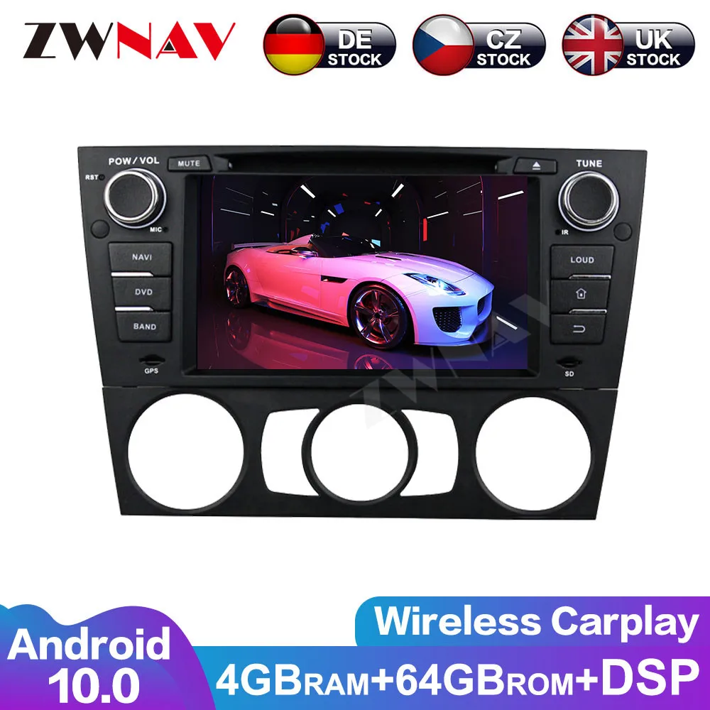 Carplay Android 10.0 Screen Car Multimedia DVD Player For BMW E90 Saloon 2005-2012 GPS Navi BT Auto Radio Audio Stereo Head Unit