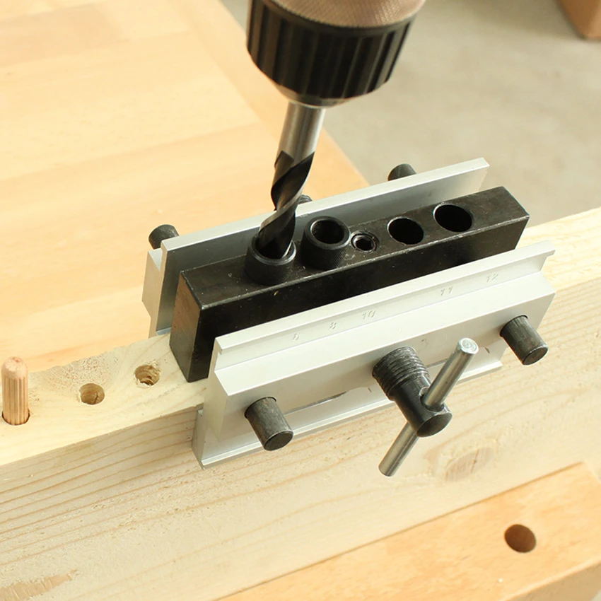 

Woodworking Puncher Vertical Hole Punch Locator Drill Fixer Dowelling Jig Drilling Guide DIY Fast Connecting Woodworking Tools