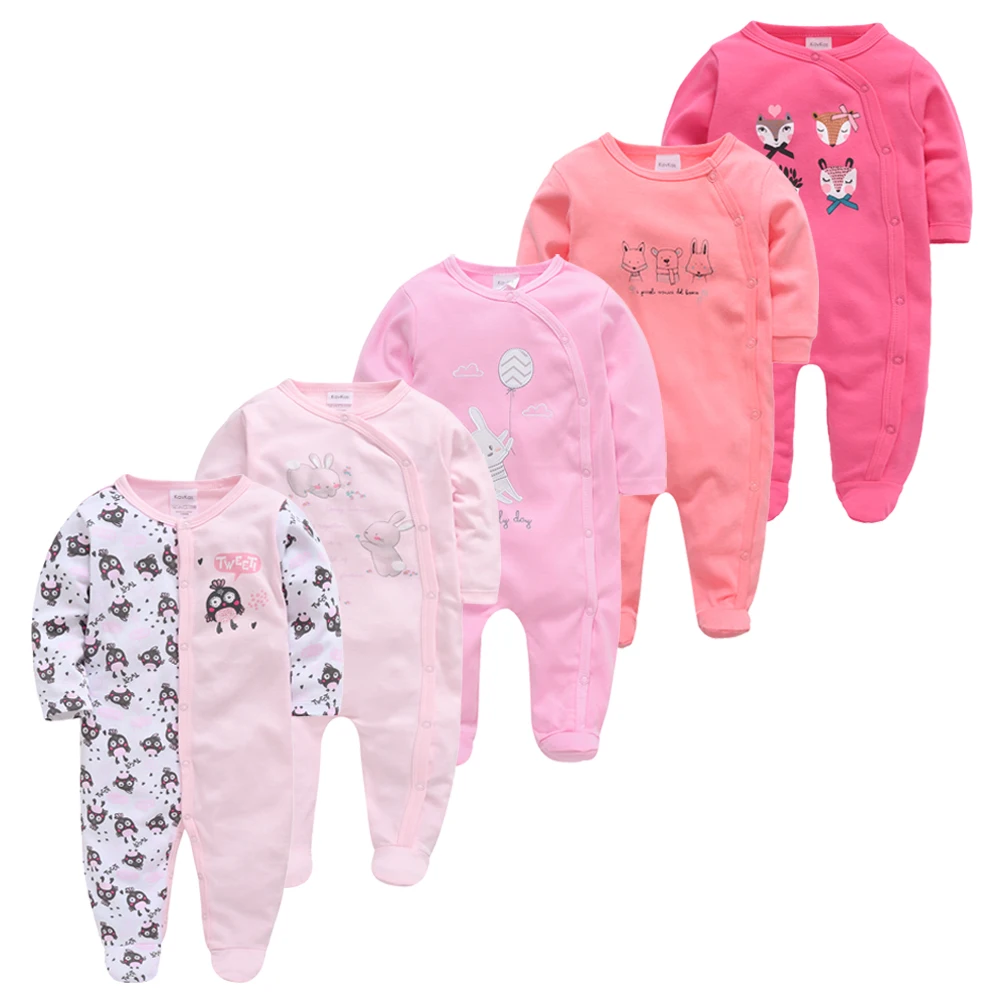 

5pcs Baby Pyjamas Newborn Girl Boy Pijamas bebe fille Cotton Breathable Soft ropa bebe Newborn Sleepers Baby Pjiamas