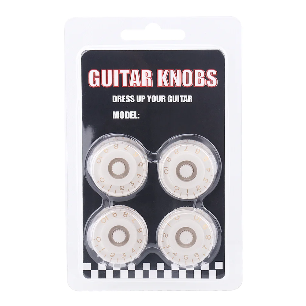 4 Pcs Metric Size Acrylic Guitar Volume Tone Speed Control Knobs for LP SG Electric Guitar Parts