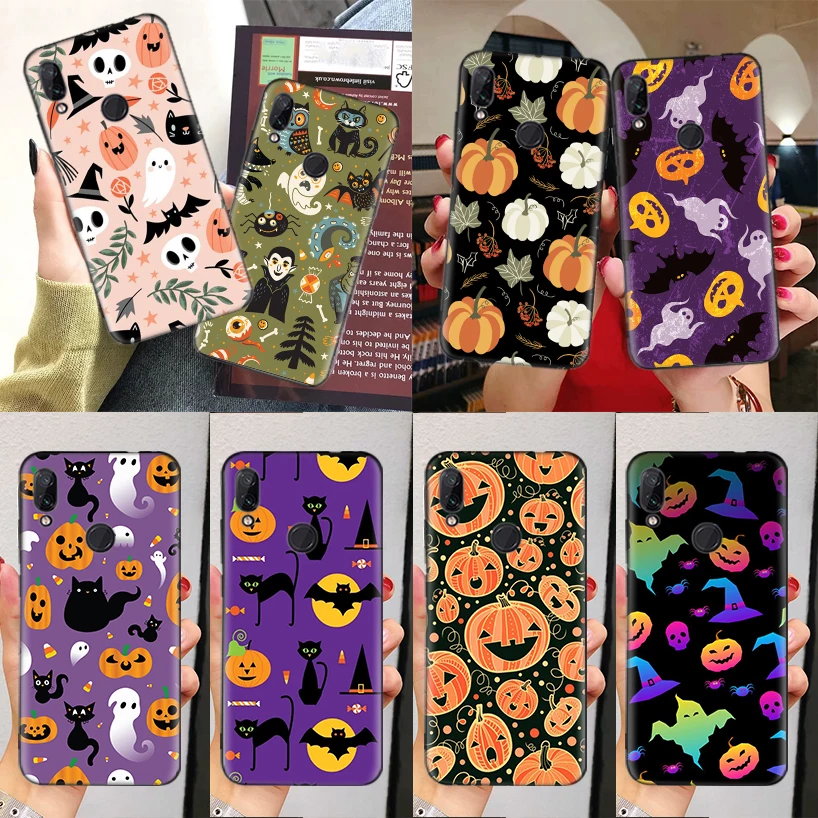 Cute little ghost with halloween pumpkin Phone Case For Xiaomi Mi 11 Lite Poco X3 NFC Pro Note 10 F1 9 8 10S 10T 9T A1 A2 A3 Cov