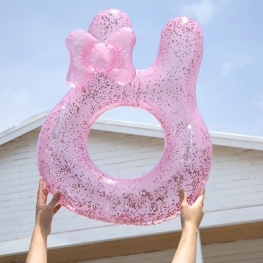 Rooxin Cute Animal Baby niemowlę nadmuchiwane koło do pływania z uchwytem dzieci basen dmuchany pływa pływanie koło impreza na plaży zabawki do