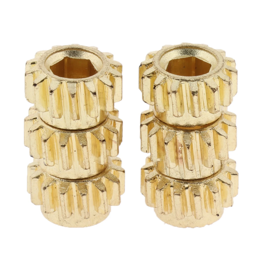 6Pcs Gold Guitar Parts Accessory Tuners Tuning Pegs Key Machine Heads Hex Hole Gears 1:18 1:14