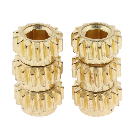 Imagen 1 del producto Piezas doradas para guitarra, sintonizadores de accesorios, clavijas de afinación, cabezales de máquina con orificio hexagonal, 1:18, 1:14, 6 uds.